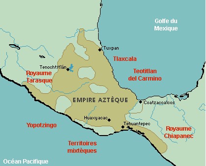 Carte de l'Empire Aztèque_1519